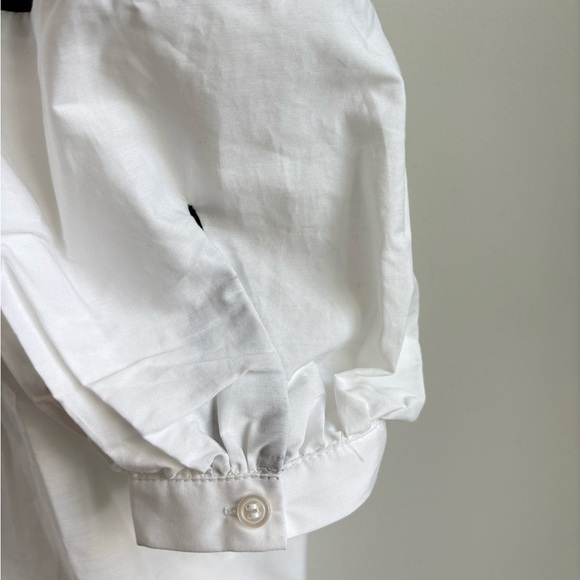 Something Navy Women's Smocked White Puffed Sleeve MIDI Dress  NWT - Picture 4 of 7